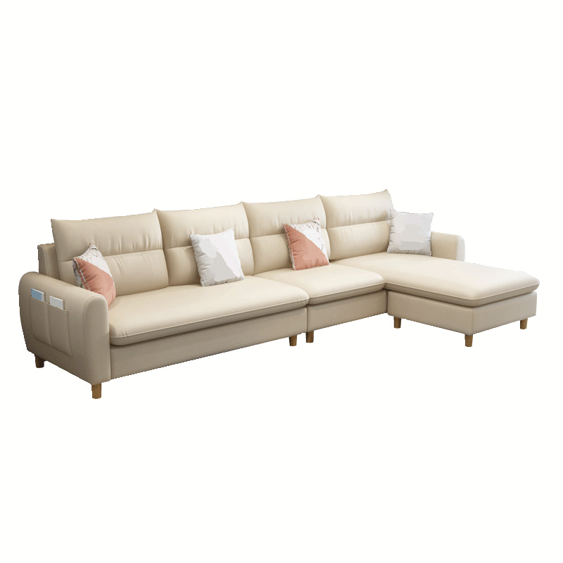 106.3" W √ó 55.9" D √ó 33.5" H High Back Square Arm Sectional with Storage