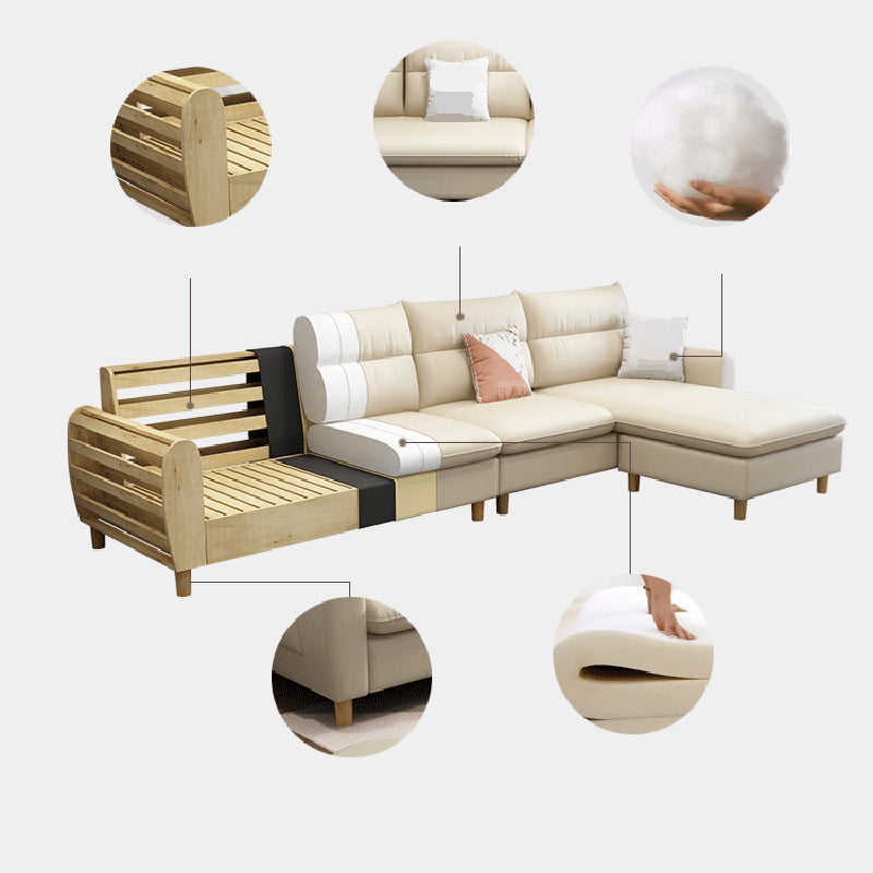 106.3" W √ó 55.9" D √ó 33.5" H High Back Square Arm Sectional with Storage