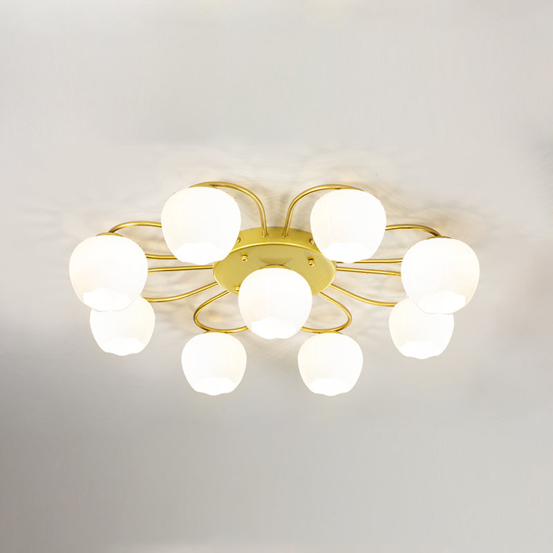 Contemporary Flush Light Fixture Glass Flush Mount Lights for Living Room