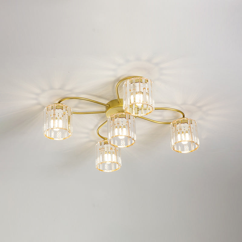 Contemporary Flush Light Fixture Glass Flush Mount Lights for Living Room