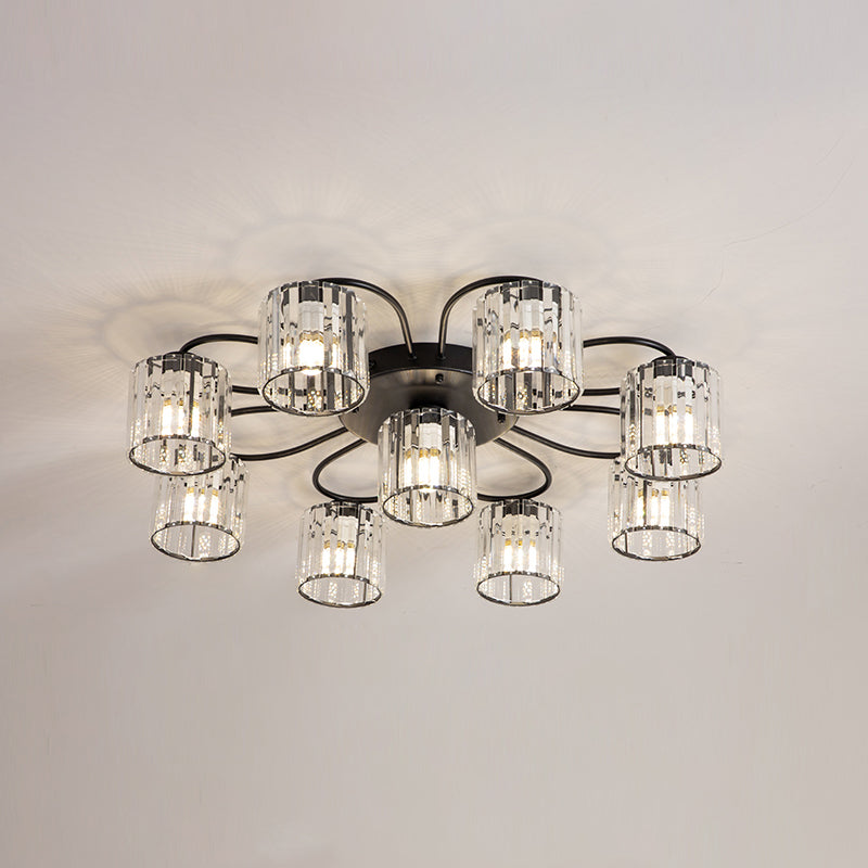 Contemporary Flush Light Fixture Glass Flush Mount Lights for Living Room