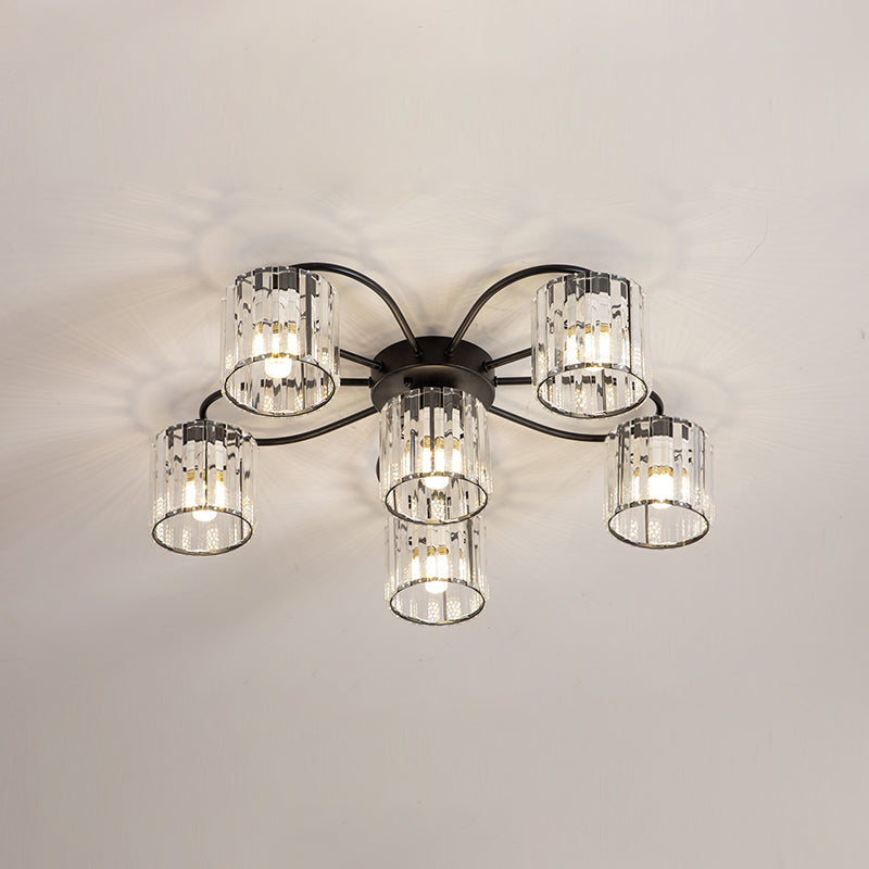 Contemporary Flush Light Fixture Glass Flush Mount Lights for Living Room