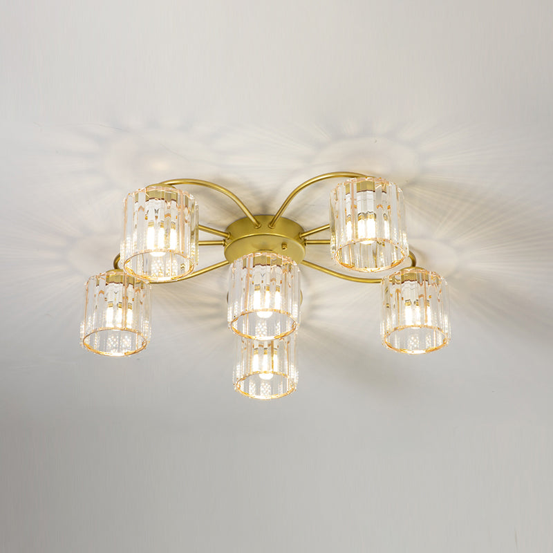 Contemporary Flush Light Fixture Glass Flush Mount Lights for Living Room