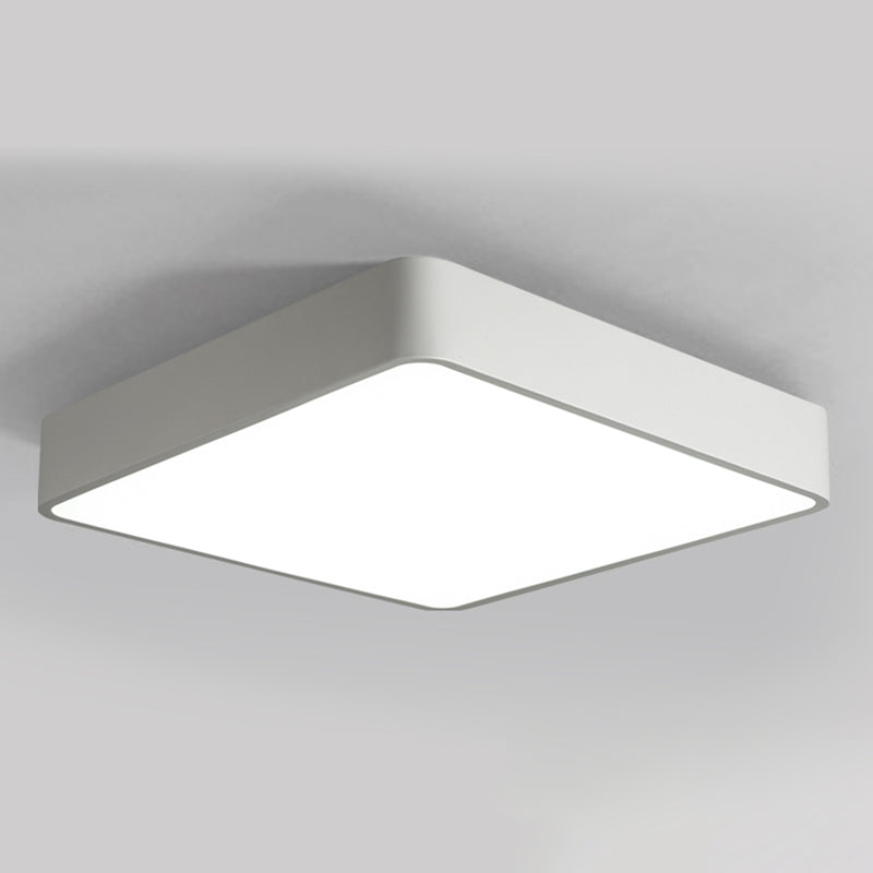 Square Shape LED Ceiling Lamp Modern Aluminium1 Light Flush Mount for Office