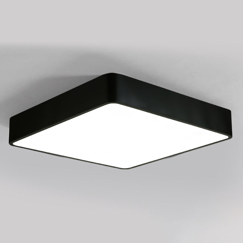 Square Shape LED Ceiling Lamp Modern Aluminium1 Light Flush Mount for Office