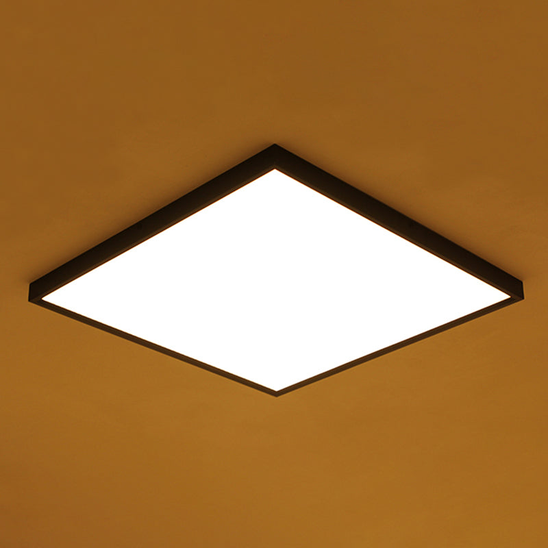 Square Shape LED Ceiling Lamp Modern Aluminium 1 Light Flush Mount for Conference Room