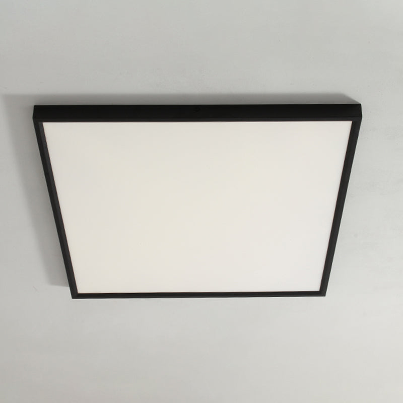 Square Shape LED Ceiling Lamp Modern Aluminium 1 Light Flush Mount for Conference Room