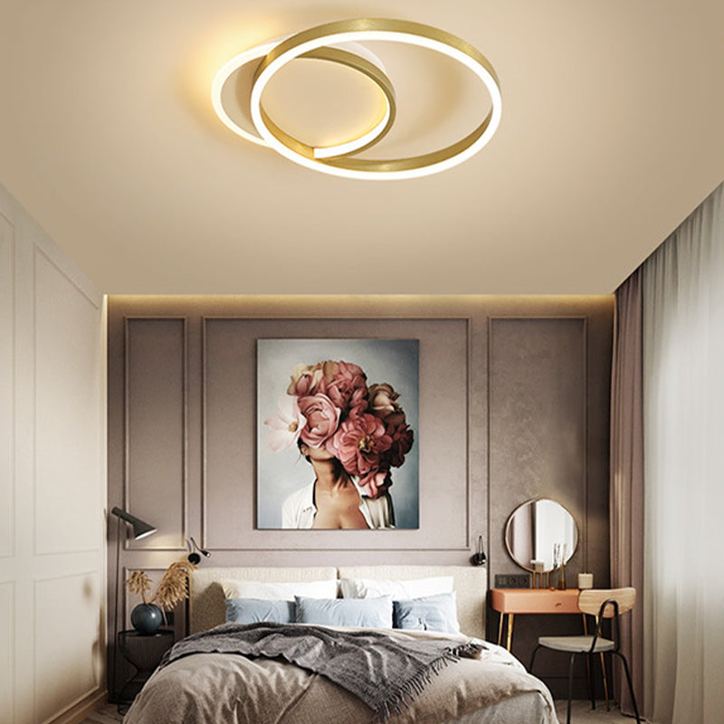 Circle Ceiling Light Fixture Minimalist LED Aluminum Ceiling Mounted Light