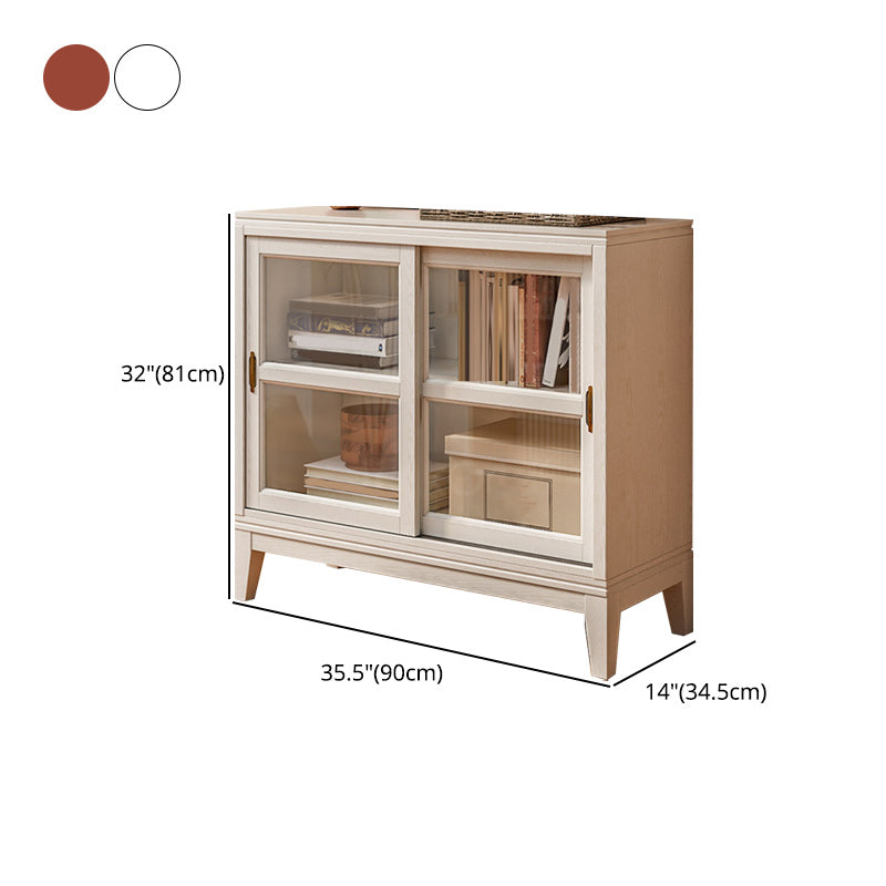31.89"H Bookcase Contemporary Style Solid Wood Bookshelf for Office Home