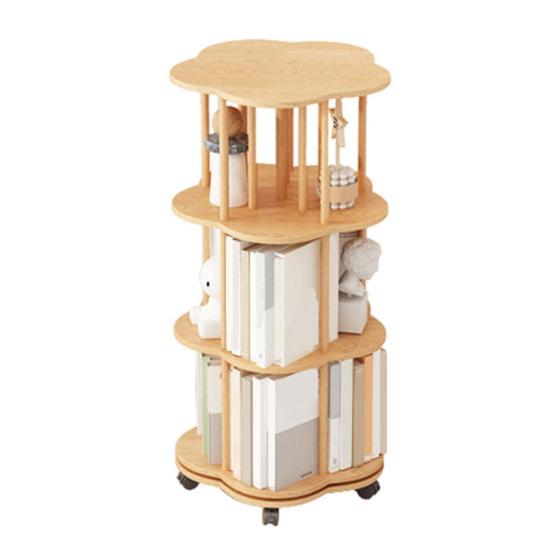 Contemporary Wooden Bookcase Vertical Open Back Bookshelf for Home Office