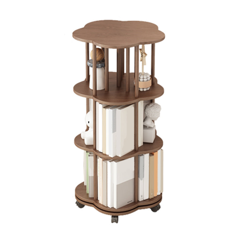 Contemporary Wooden Bookcase Vertical Open Back Bookshelf for Home Office