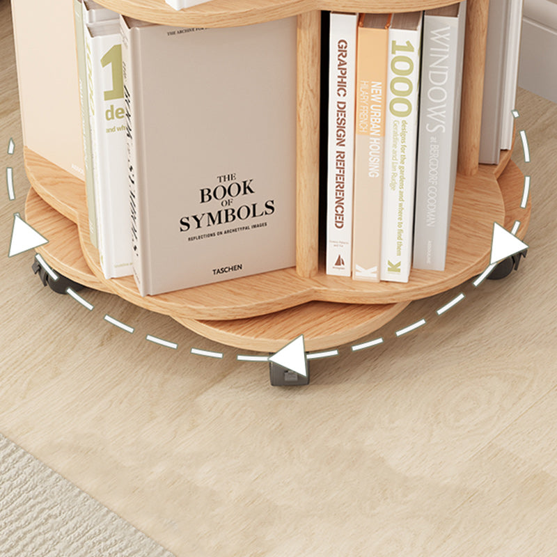 Contemporary Wooden Bookcase Vertical Open Back Bookshelf for Home Office