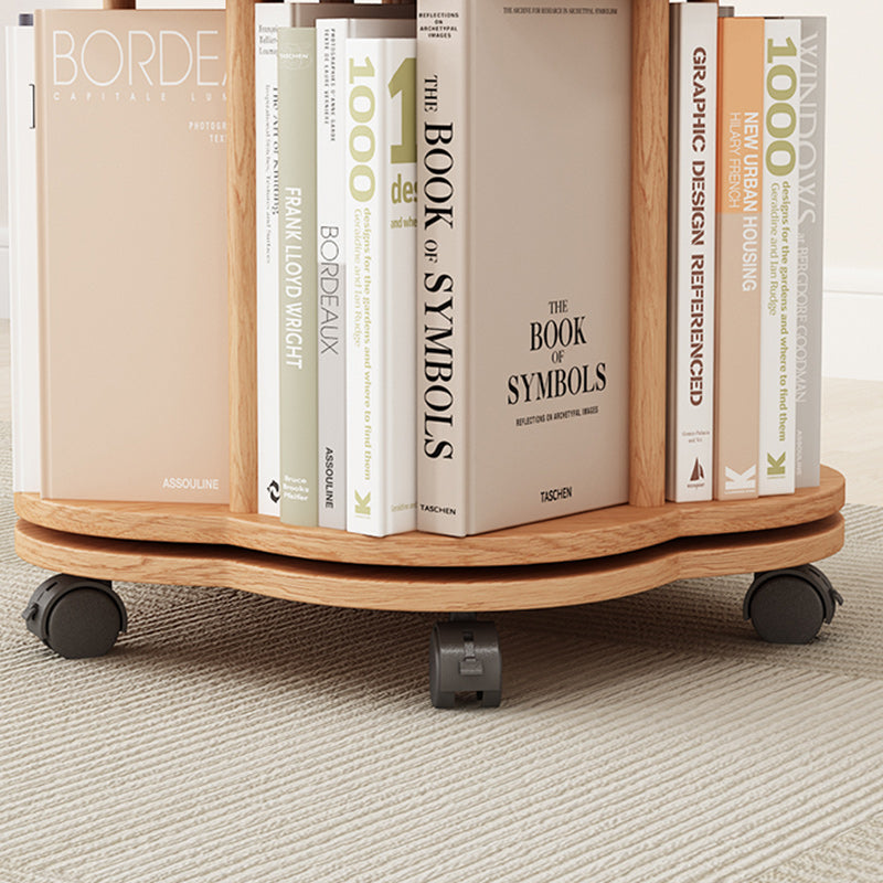 Contemporary Wooden Bookcase Vertical Open Back Bookshelf for Home Office