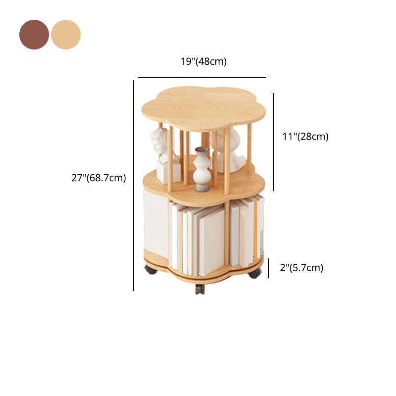 Contemporary Wooden Bookcase Vertical Open Back Bookshelf for Home Office