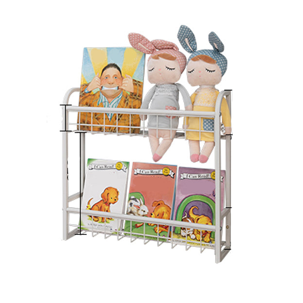 Modern Style Bookshelf Metal Wall Mounted Bookcase for Home Office