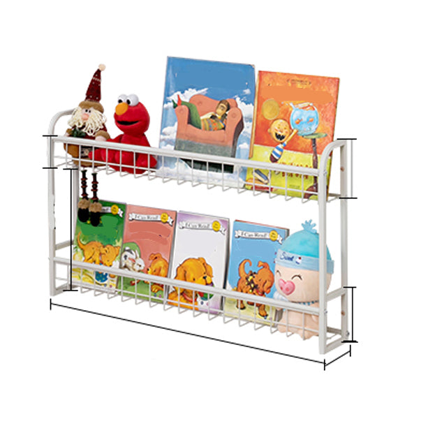 Modern Style Bookshelf Metal Wall Mounted Bookcase for Home Office