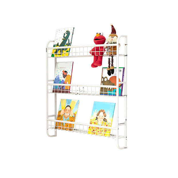 Modern Style Bookshelf Metal Wall Mounted Bookcase for Home Office