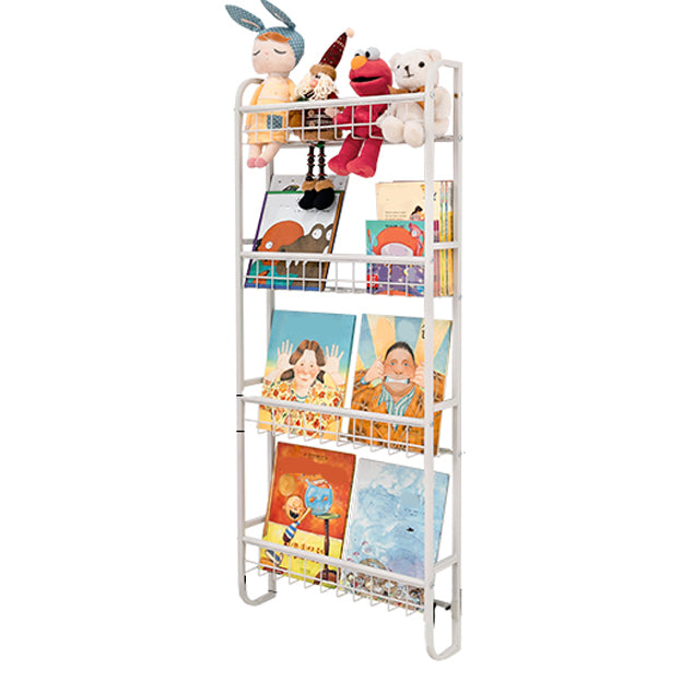 Modern Style Bookshelf Metal Wall Mounted Bookcase for Home Office