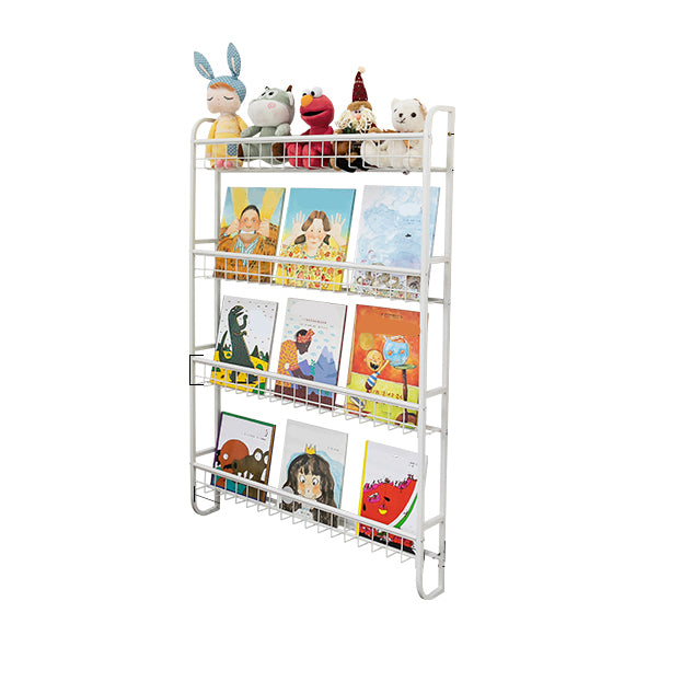 Modern Style Bookshelf Metal Wall Mounted Bookcase for Home Office