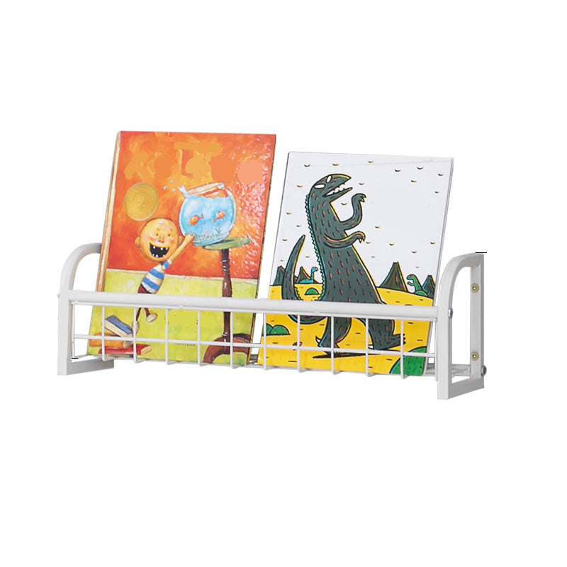 Modern Style Metal Bookshelf Wall Mounted Bookcase for Bedroom