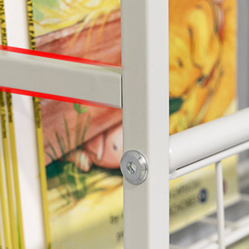 Modern Style Metal Bookshelf Wall Mounted Bookcase for Bedroom