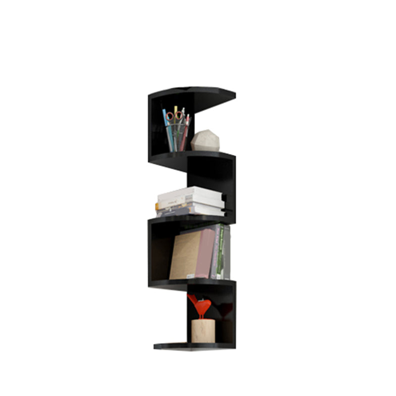 Contemporary Wall Mounted Bookcase Engineered Wood Bookshelf for Home Office