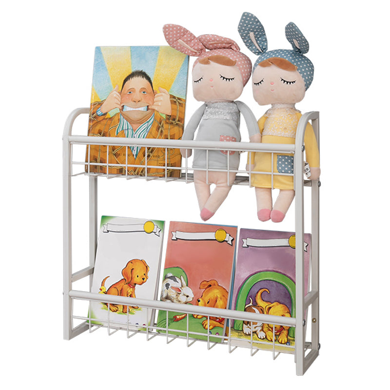 Modern Style Bookshelf Wall Mounted Metal Bookcase for Kid Room