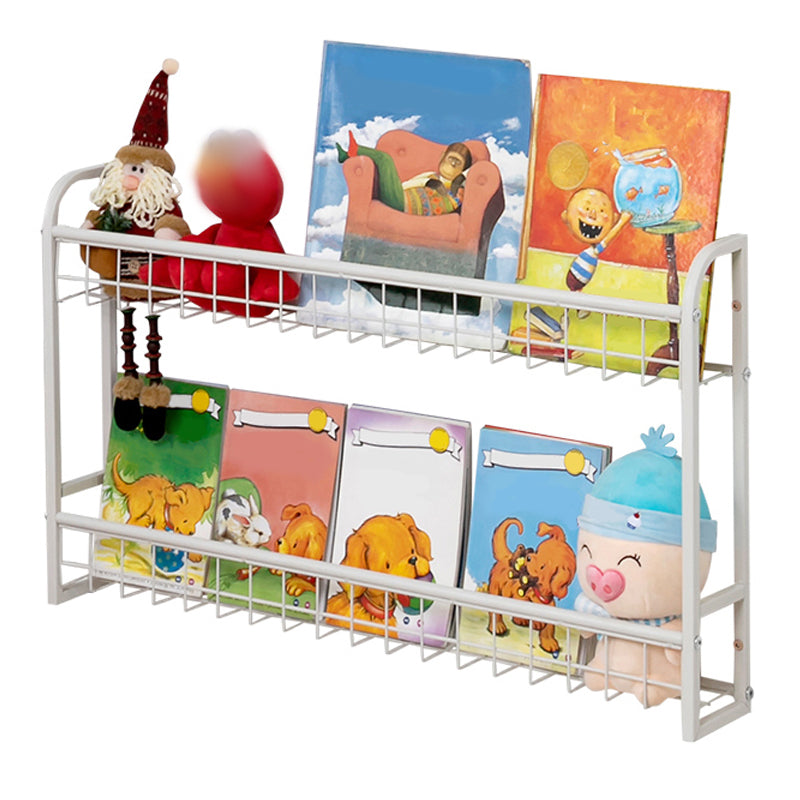Modern Style Bookshelf Wall Mounted Metal Bookcase for Kid Room
