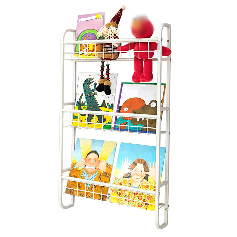 Modern Style Bookshelf Wall Mounted Metal Bookcase for Kid Room
