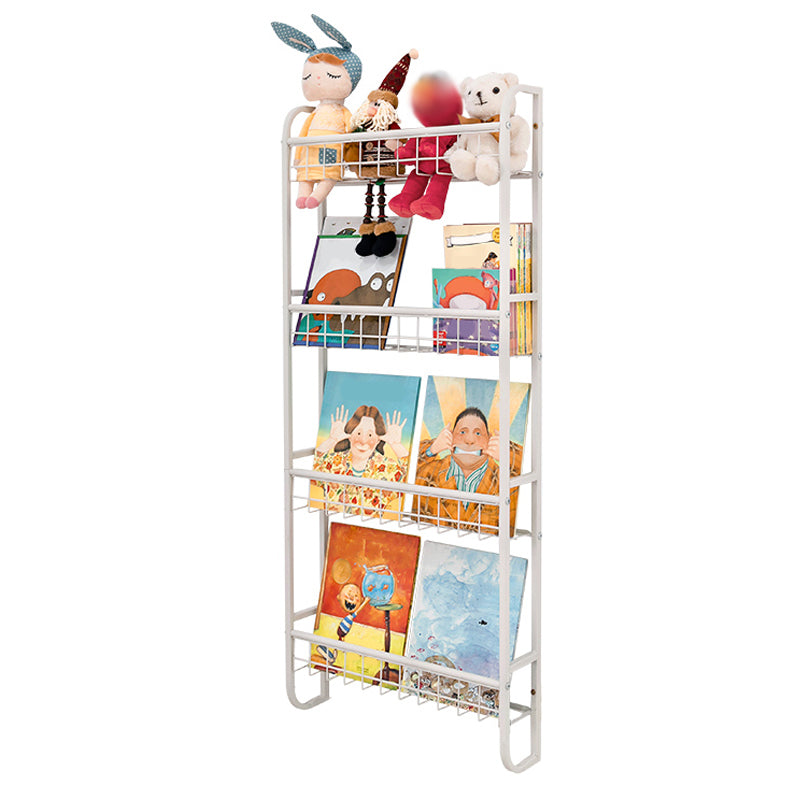 Modern Style Bookshelf Wall Mounted Metal Bookcase for Kid Room