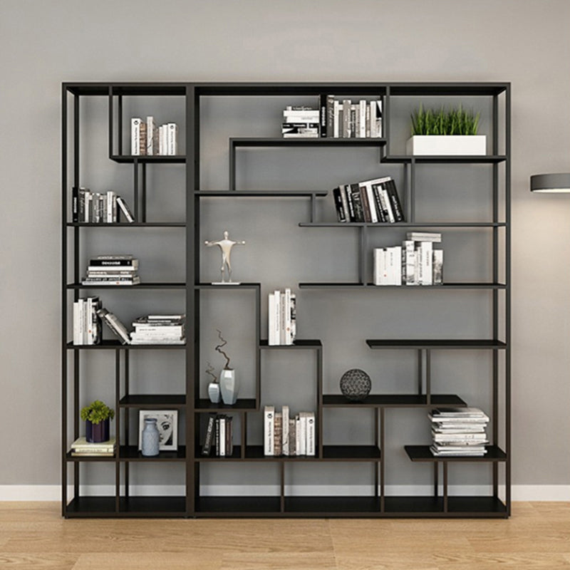 80.71"H Bookcase Open Back Contemporary Style Bookshelf for Office Home