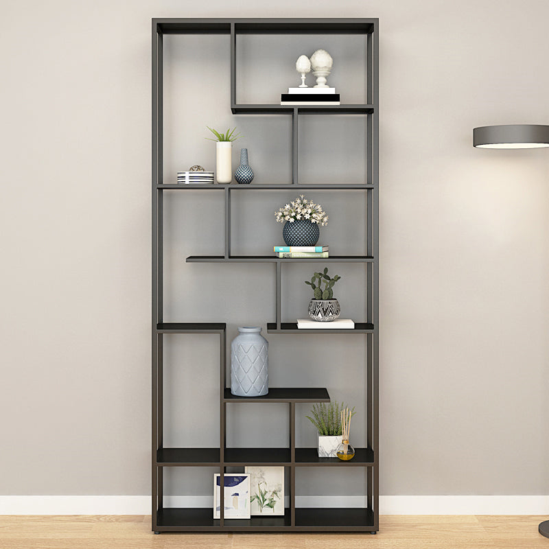 80.71"H Bookcase Open Back Contemporary Style Bookshelf for Office Home
