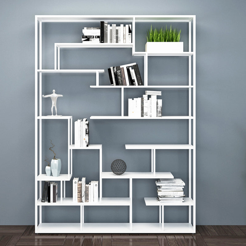 80.71"H Bookcase Open Back Contemporary Style Bookshelf for Office Home