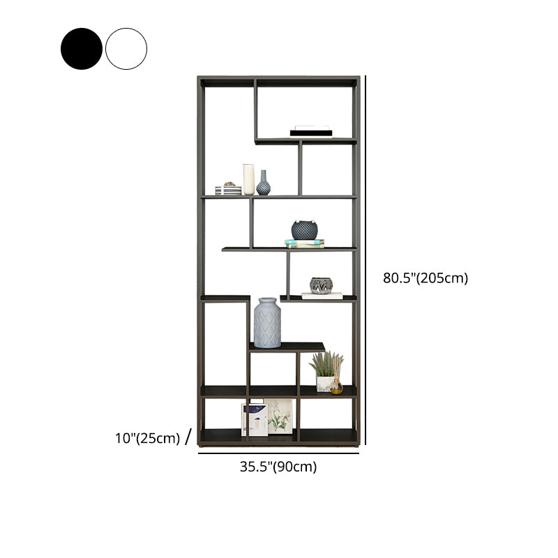 80.71"H Bookcase Open Back Contemporary Style Bookshelf for Office Home