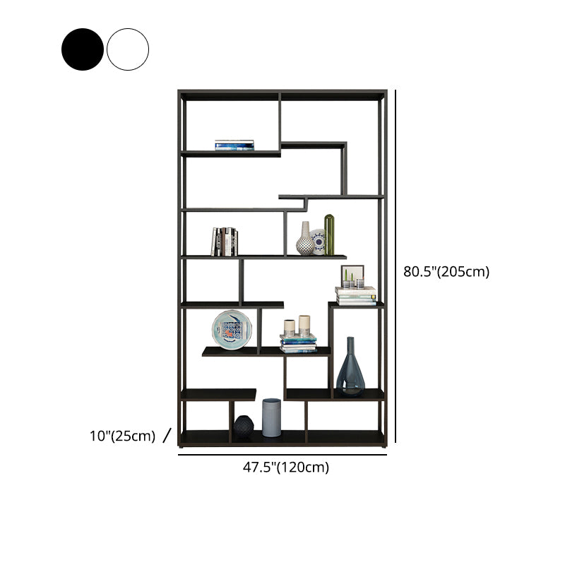 80.71"H Bookcase Open Back Contemporary Style Bookshelf for Office Home