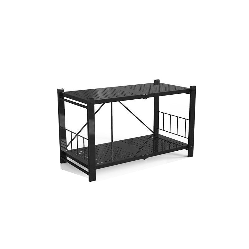 Foldable Bookcase Open Back Bookshelf with Casters for Study Room Office