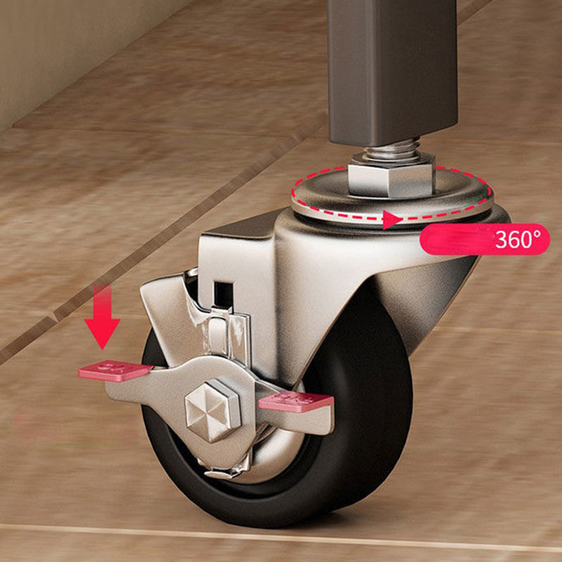 Foldable Bookcase Open Back Bookshelf with Casters for Study Room Office