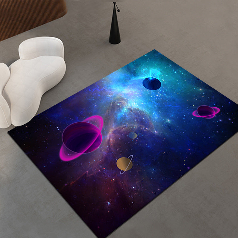 Modern Style Cosmic Pattern Rug Stain Resistant Rug for Home Decor