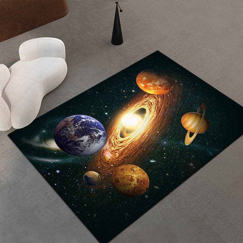 Modern Style Cosmic Pattern Rug Stain Resistant Rug for Home Decor