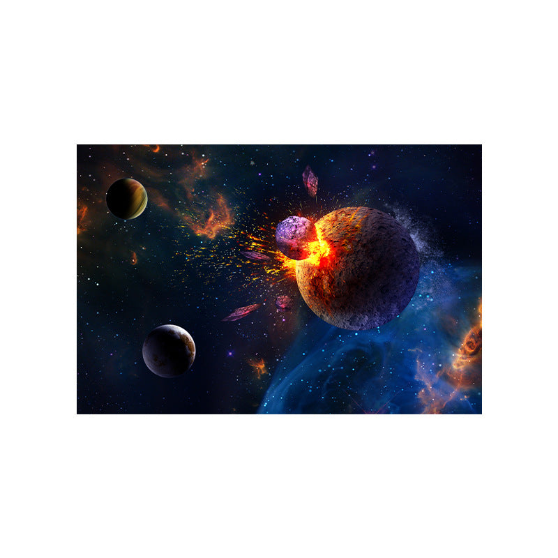 Modern Style Cosmic Pattern Rug Stain Resistant Rug for Home Decor