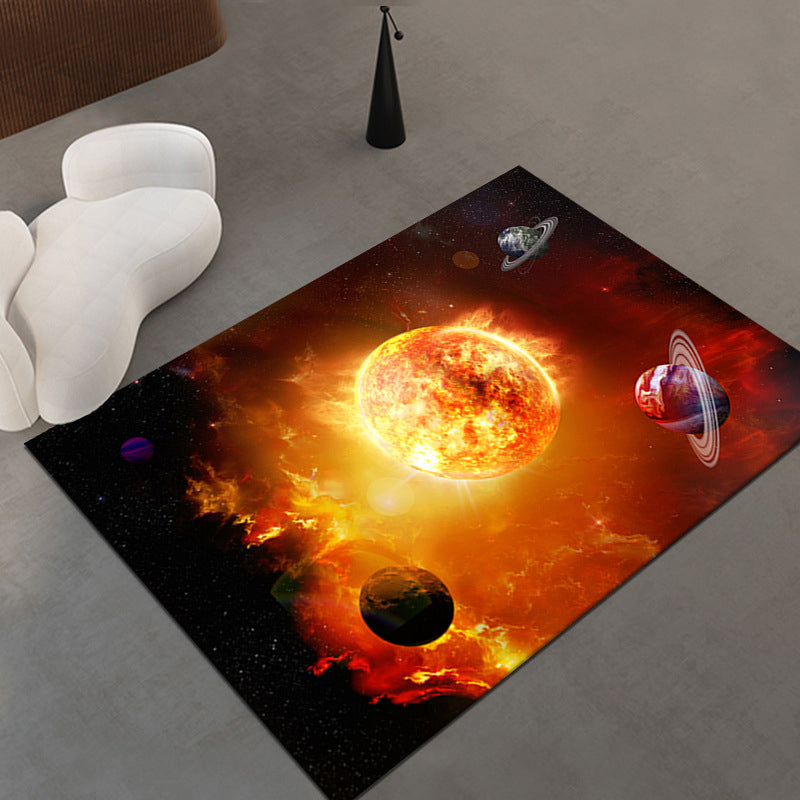 Modern Style Cosmic Pattern Rug Stain Resistant Rug for Home Decor