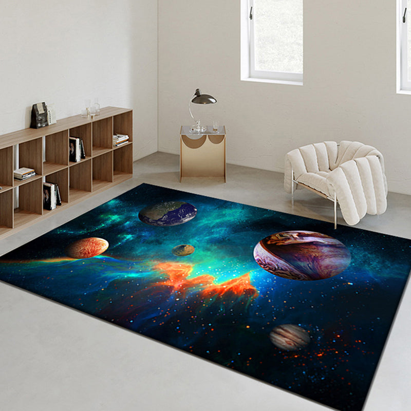 Modern Style Cosmic Pattern Rug Stain Resistant Rug for Home Decor