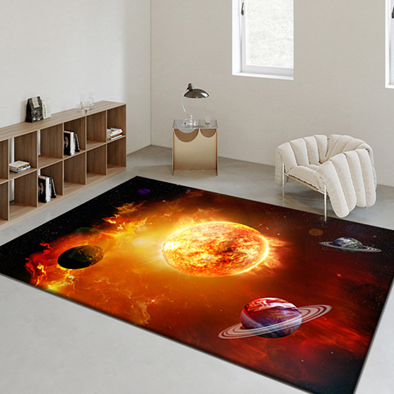 Modern Style Cosmic Pattern Rug Stain Resistant Rug for Home Decor