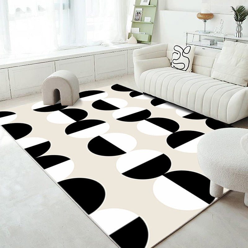 Geometric Pattern Living Room Rug Rectangle Carpet Washable Area Rug
