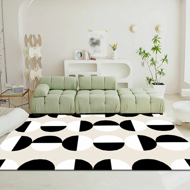 Geometric Pattern Living Room Rug Rectangle Carpet Washable Area Rug