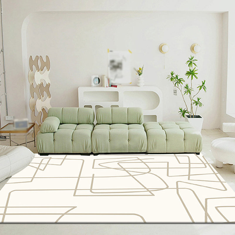 Geometric Pattern Living Room Rug Rectangle Carpet Washable Area Rug