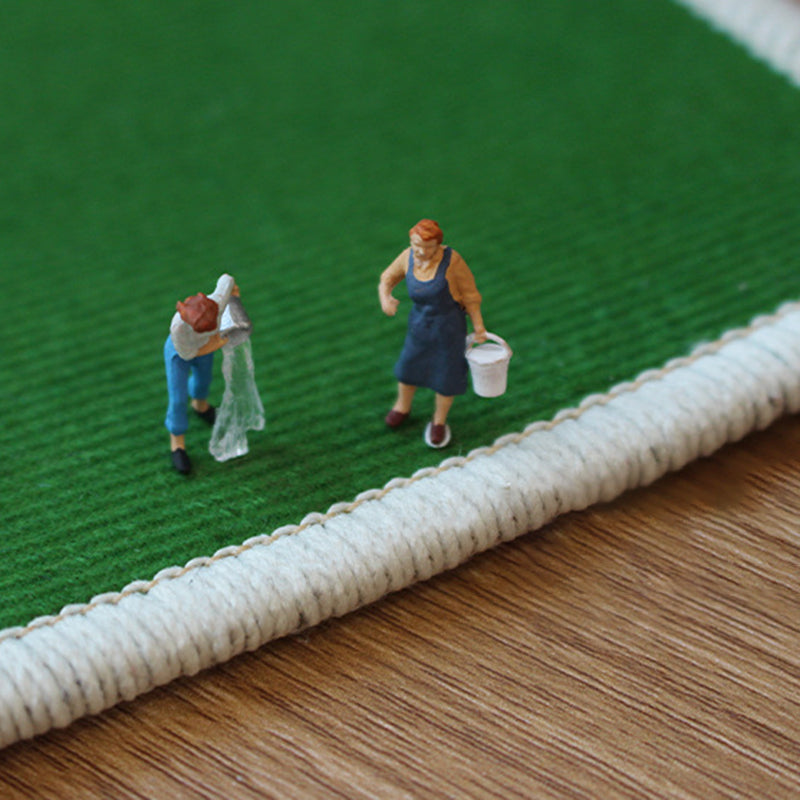 Colorful Lattice Indoor Rug Polyester Area Rug Rectangle Stain Resistant for Living Room