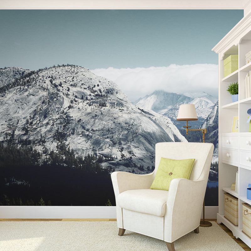 Photography Stain Resistant Mural Wallpaper Mountain Range Indoor Wall Mural