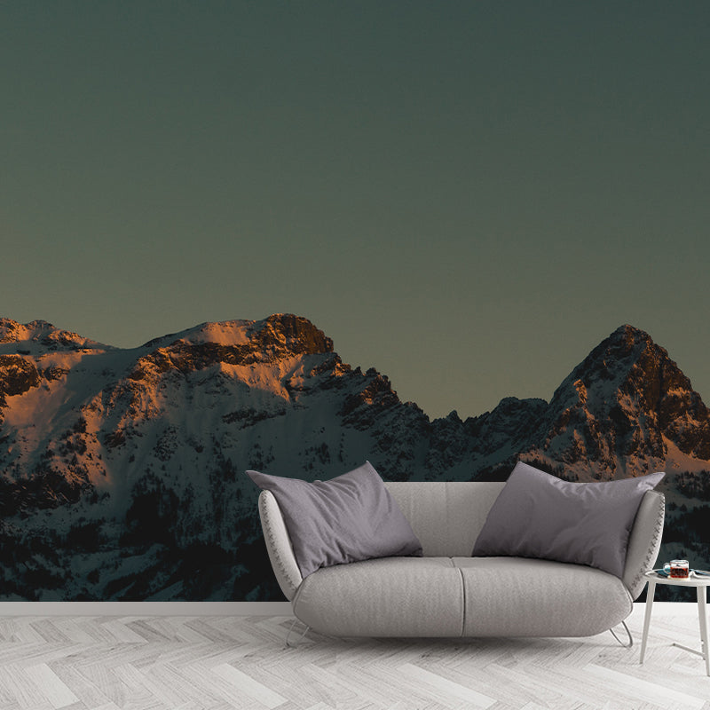 Modern Style Mural Wallpaper Mountain Range Photography Indoor Wall Mural