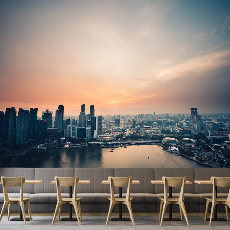 Eco-friendly Wall Mural Wallpaper Urban Scenery Photography Sitting Room Wall Mural